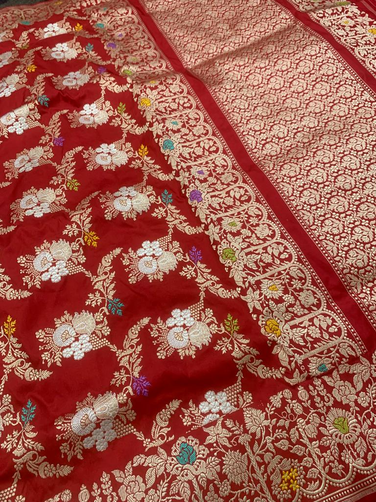 Dulhan premium Banarsi Katan kadwa saree - Saffronfashionindia