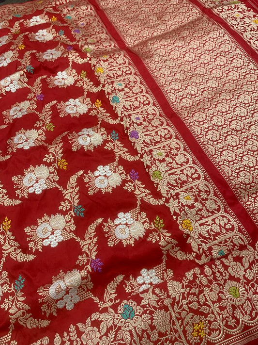 Dulhan premium Banarsi Katan kadwa saree - Saffronfashionindia