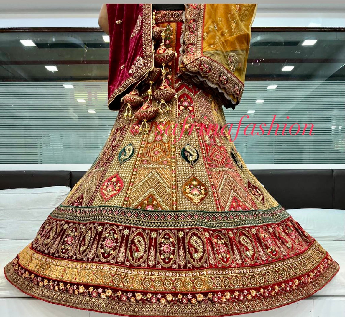 Ruksaar lehangas bridal lehangas - Saffronfashionindia