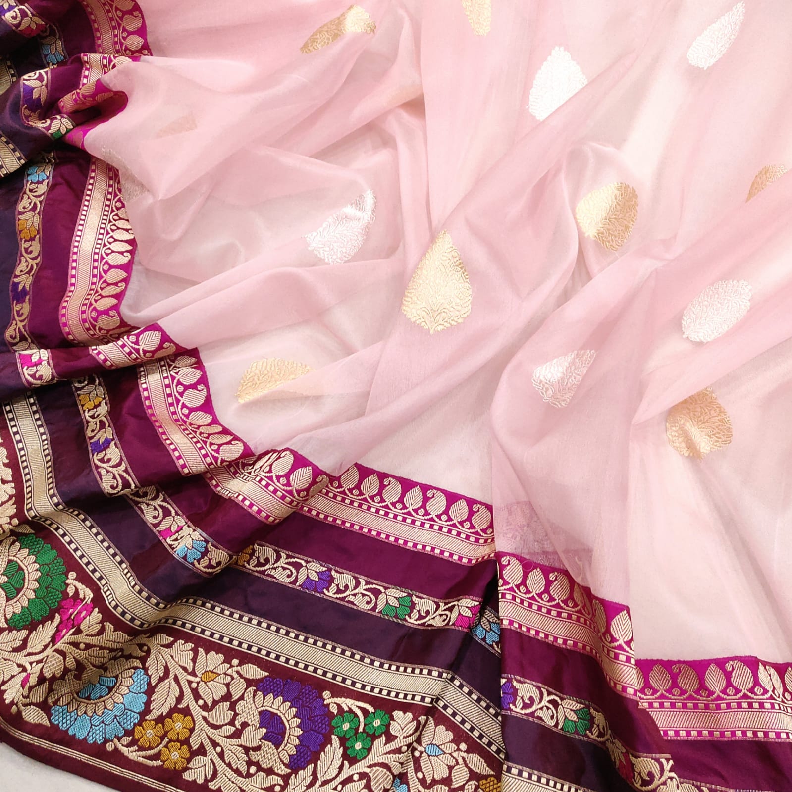 Pini kora exclusive saree - Saffronfashionindia