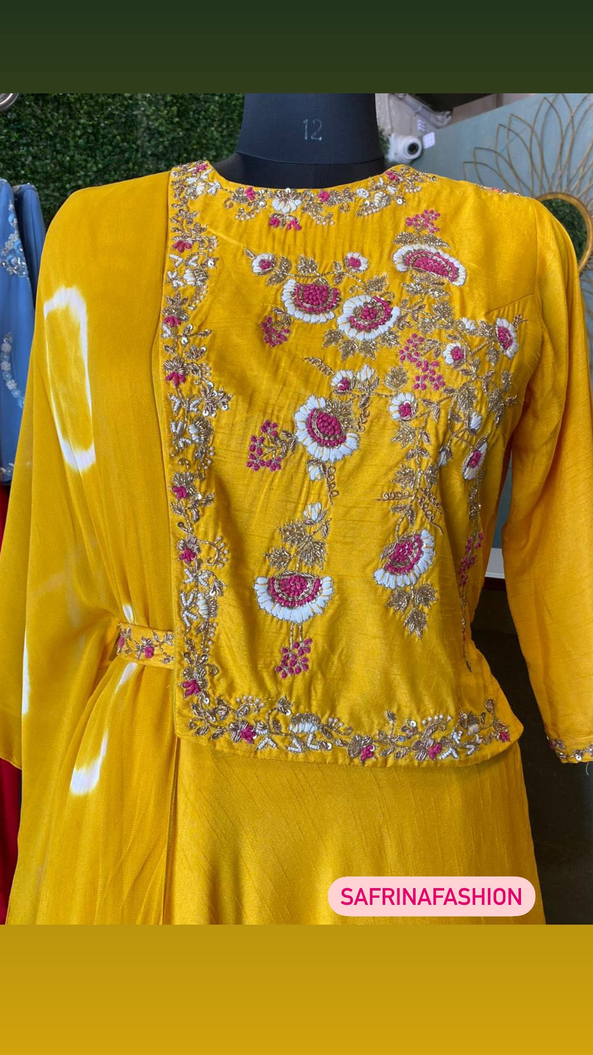 Davita silk gown dress - Saffronfashionindia