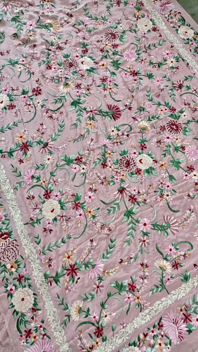 Kashmiri inspired authentic Parsi saree - Saffronfashionindia