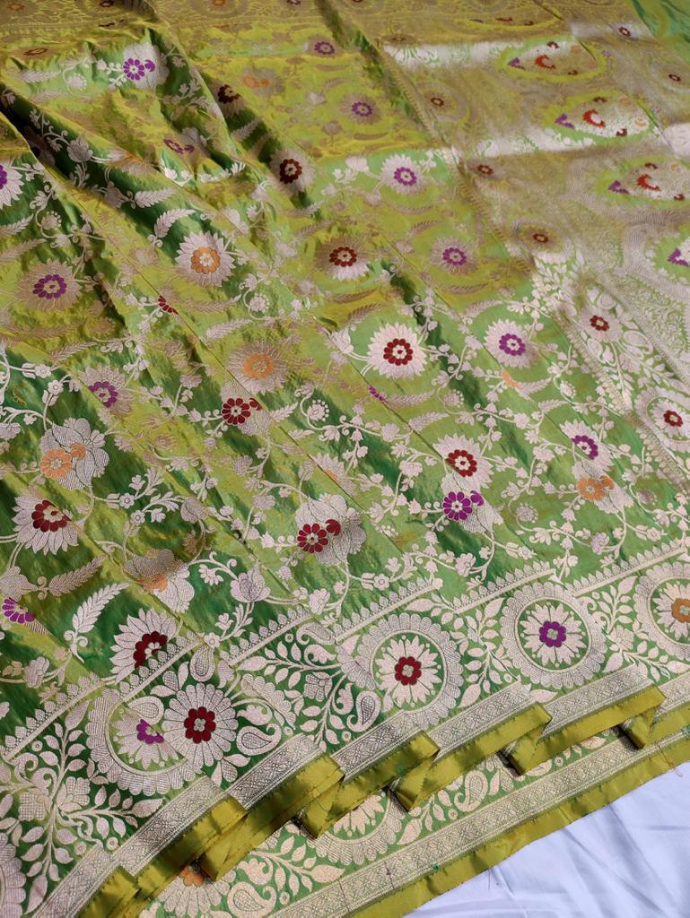 Exclusive Meenakari katan silk sarees - Saffronfashionindia