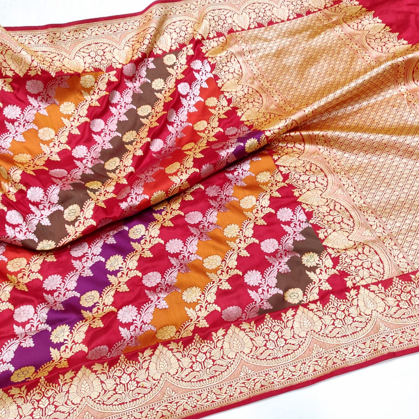 Rangkat handwoven Katan silk sarees - Saffronfashionindia