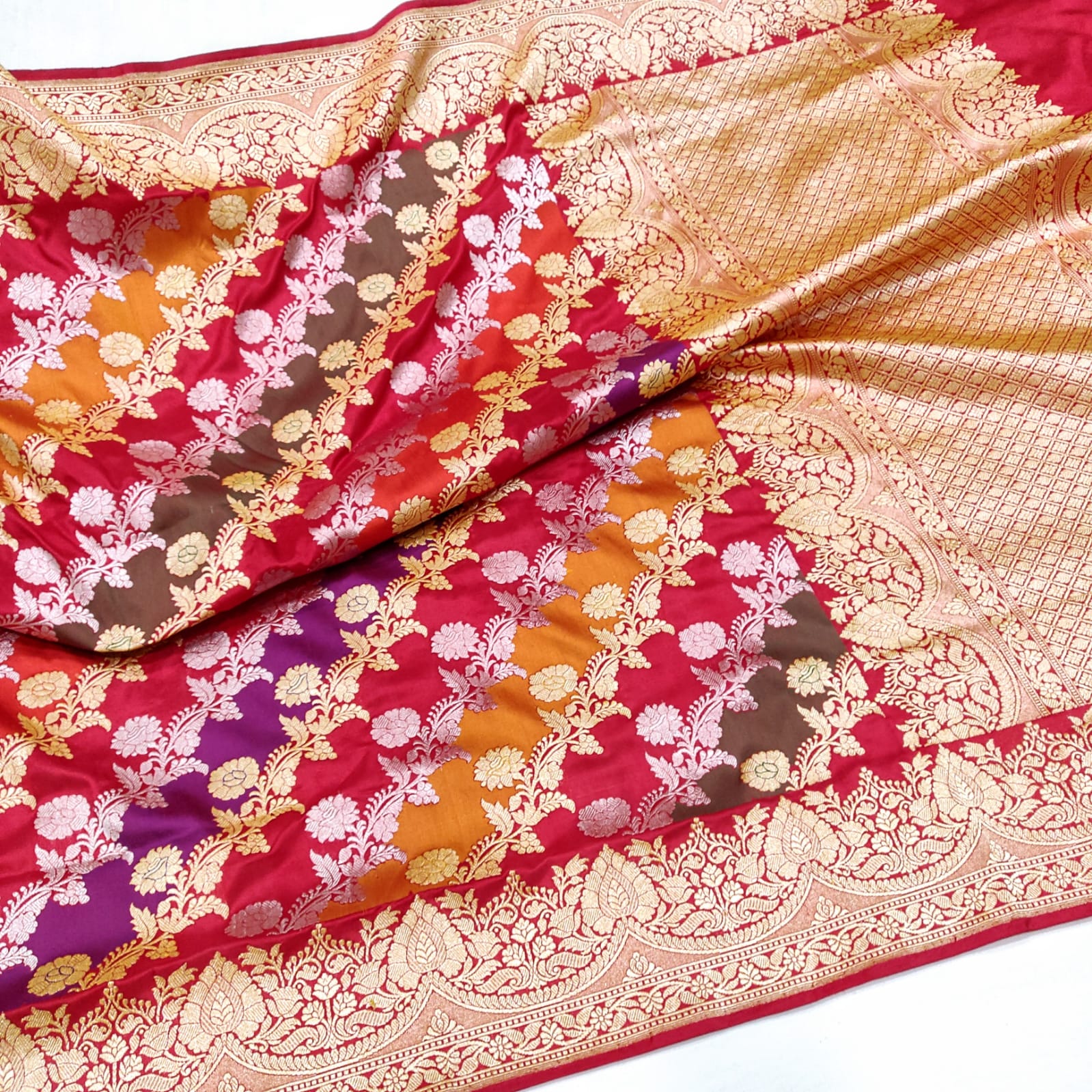 Rangkat handwoven Katan silk sarees - Saffronfashionindia