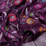Floral bagicha inspired handwoven tussar saree