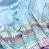 Lavika blue shaded Katan silk saree