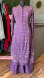 Purple gorgette kurta dress