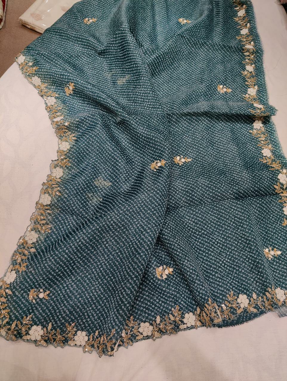 Susil pearl organza saree - Saffronfashionindia