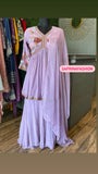 Rushika peplum lavender kurta dress