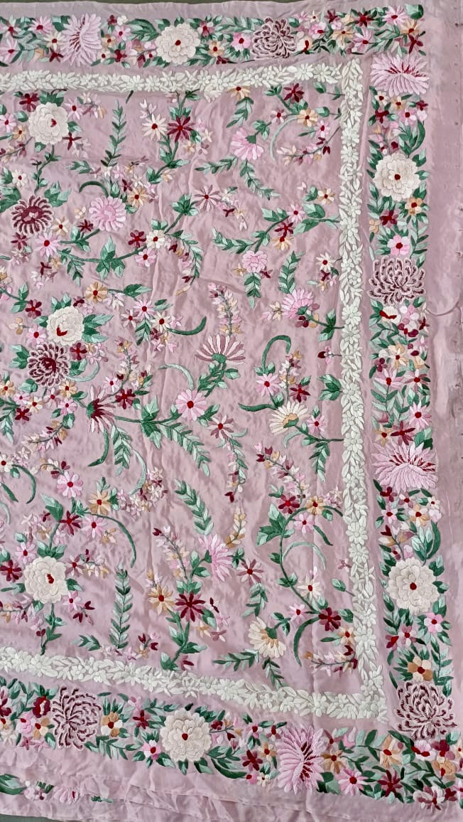 Kashmiri inspired authentic Parsi saree - Saffronfashionindia