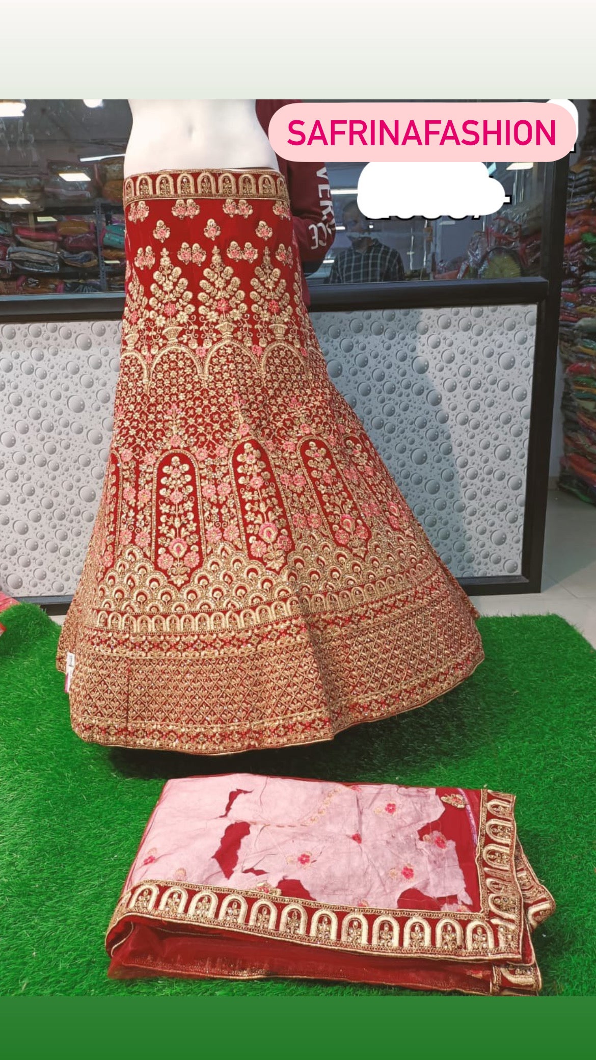 Kivara embroidered stunning lehanga choli - Saffronfashionindia