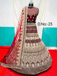 Rubila velvet bridal wedding indian Pakistani lehanga choli