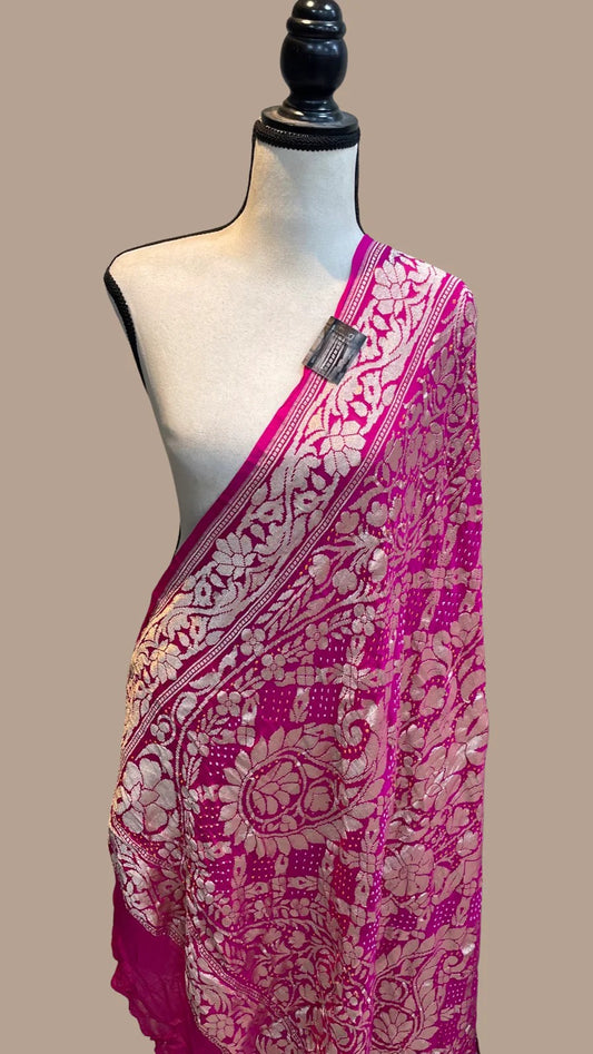 Mahima Banarsi bandhej dupatta - Saffronfashionindia