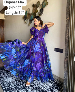 Munisha blue organza dress