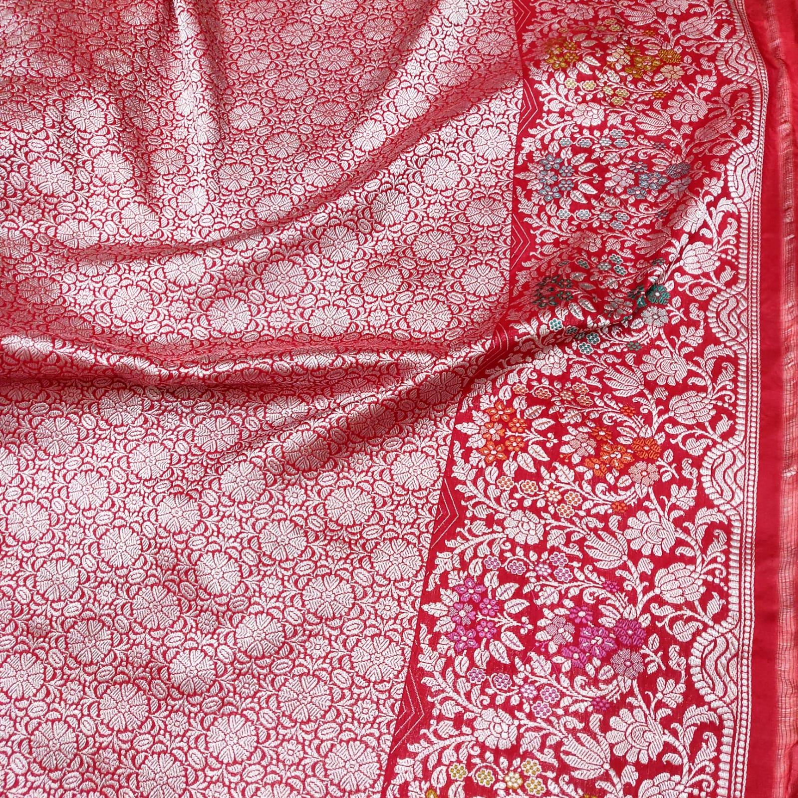 Noor kora handwoven saree - Saffronfashionindia