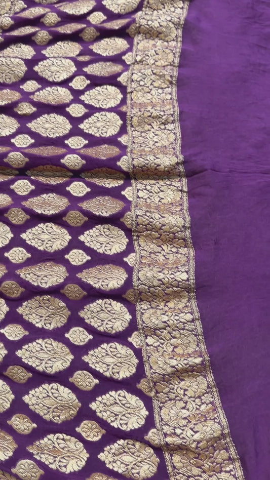 Purple dupatta bandhej dupatta neemjari dupatta
