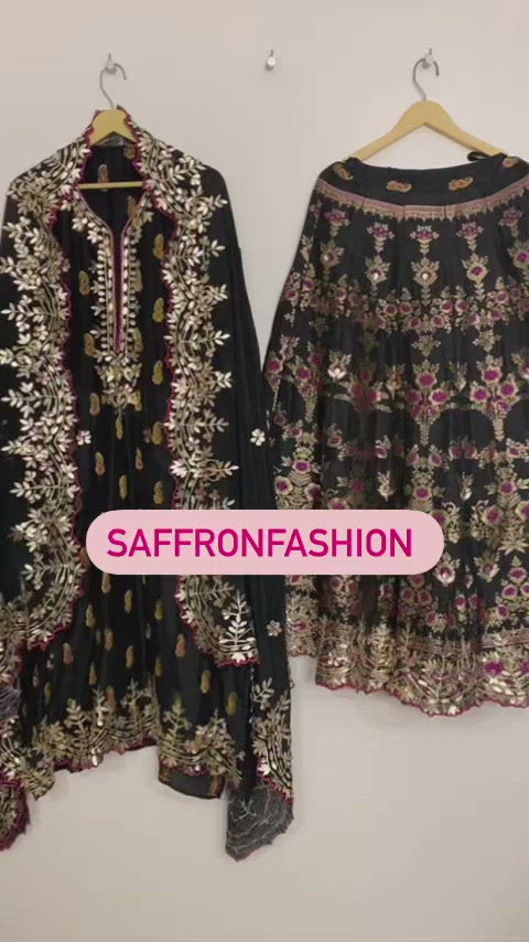 Black bridesmaid lehanga choli