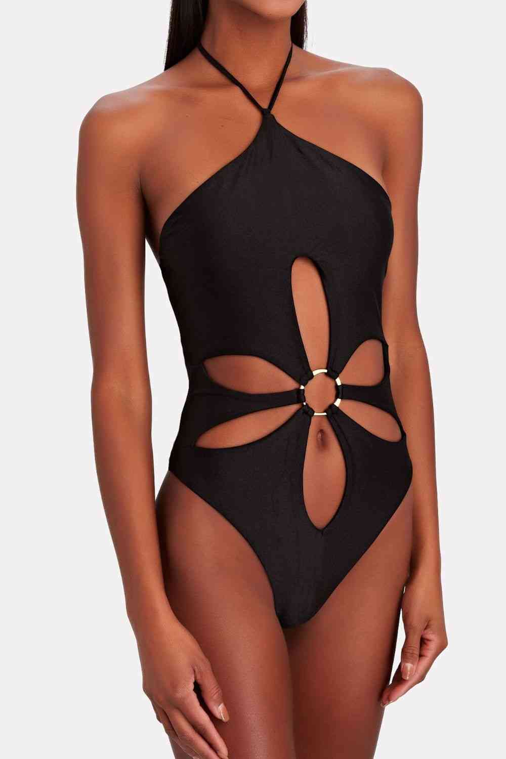 Ring Detail Cutout One-Piece Swimsuit - Saffronfashionindia
