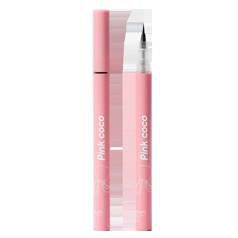 Pinkcoco Finely Carved Ultra-fine Eyeliner Liquid Pen With Ultra-fine Tip Is Waterproof, Long-lasting, Quick-drying And Does Not Smudge Eyelashes Silkworm Pen - Saffronfashionindia