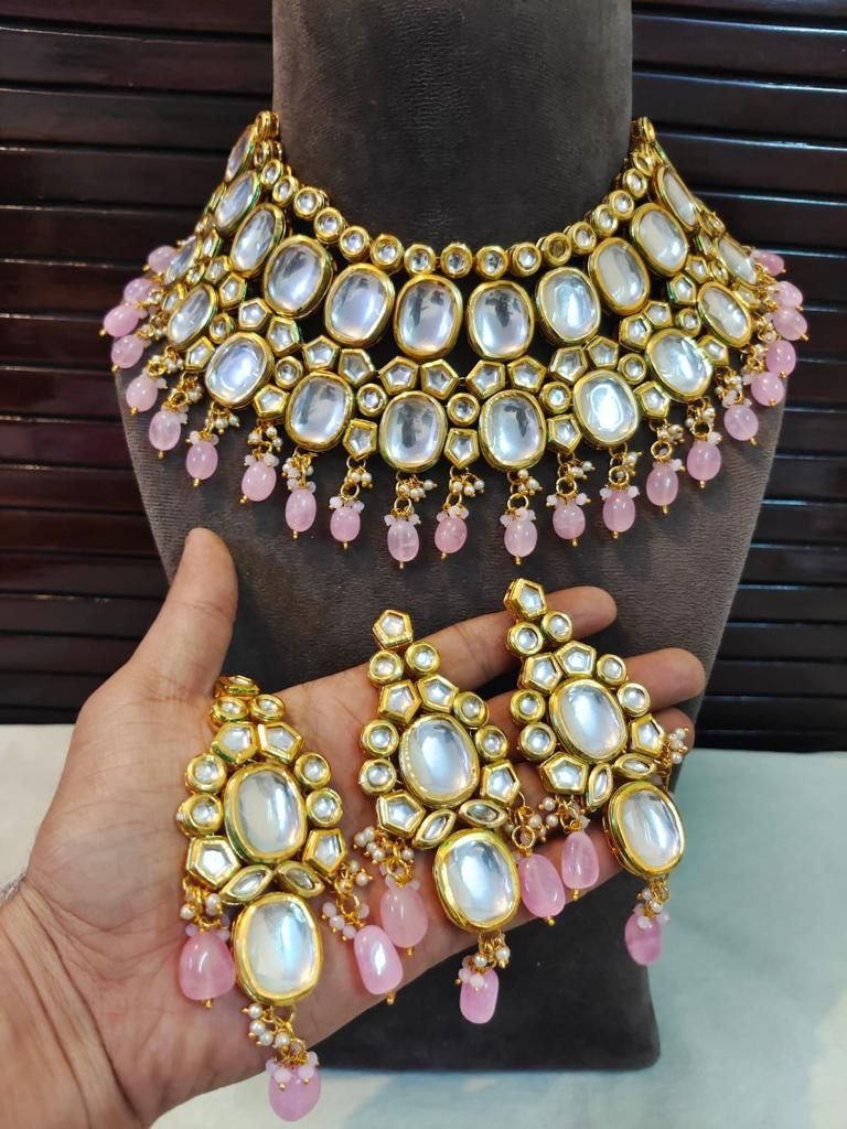Beaded choker set - Saffronfashionindia