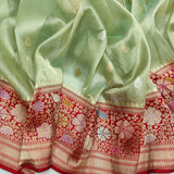 Green kora tissue silk saree