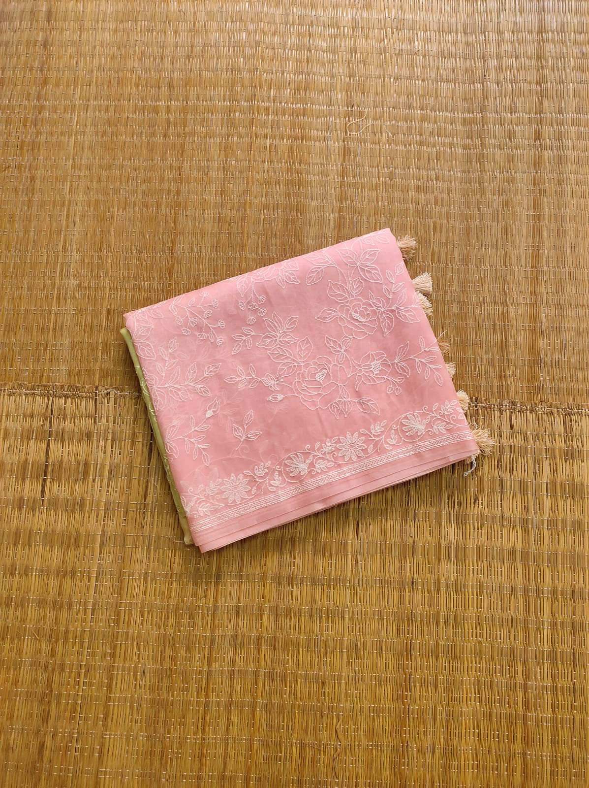 Ruchika organza Chikankari saree - Saffronfashionindia