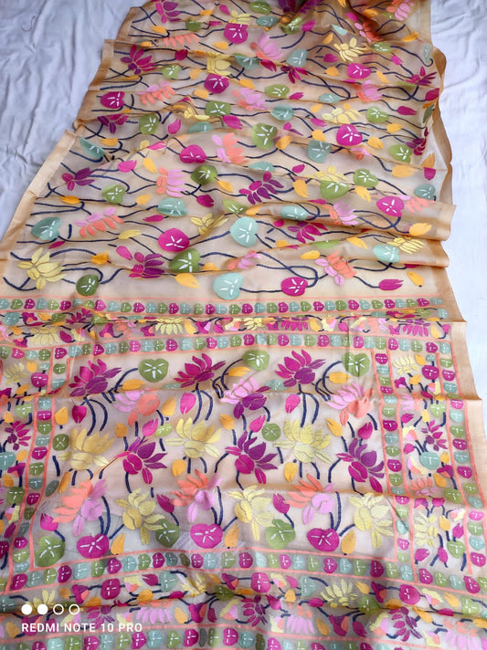 Jodhana Jamdani saree - Saffronfashionindia