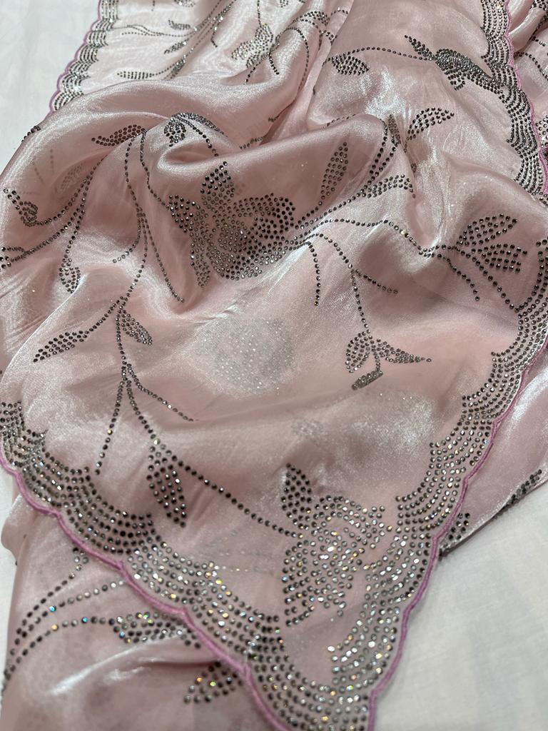 Tissue organza inspired sari - Saffronfashionindia