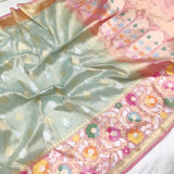Tissue handwoven Katan saree