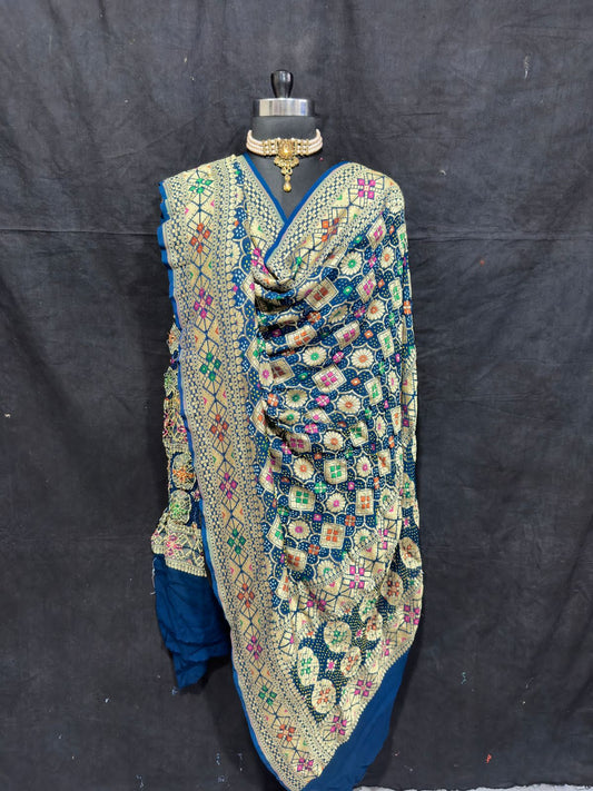 Karishma Banarsi Meenakari dupatta - Saffronfashionindia