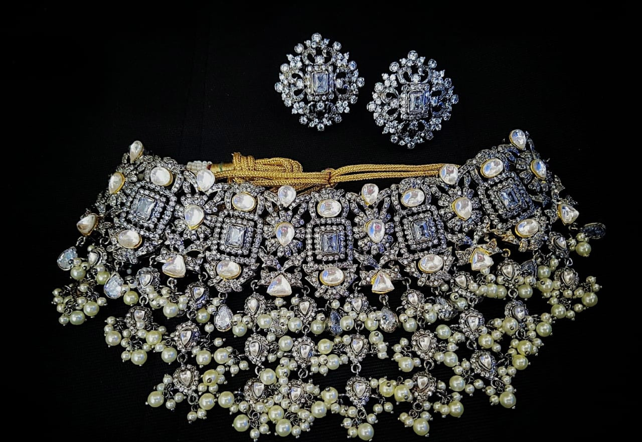 Senorita choker set - Saffronfashionindia