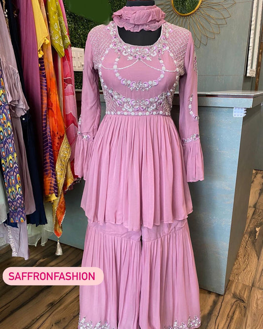 Panika peplum long dress - Saffronfashionindia
