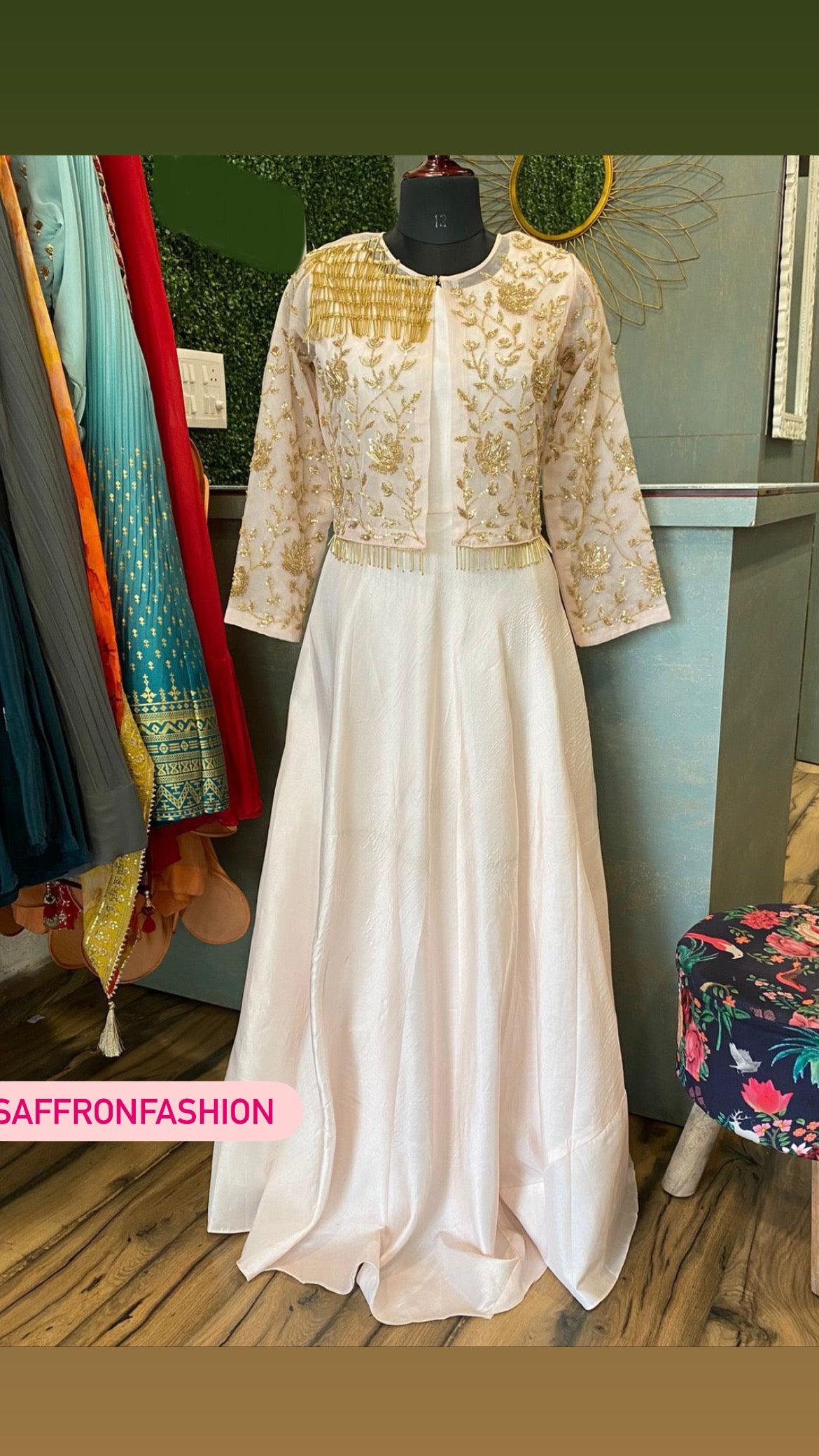 Kiwi long dress - Saffronfashionindia