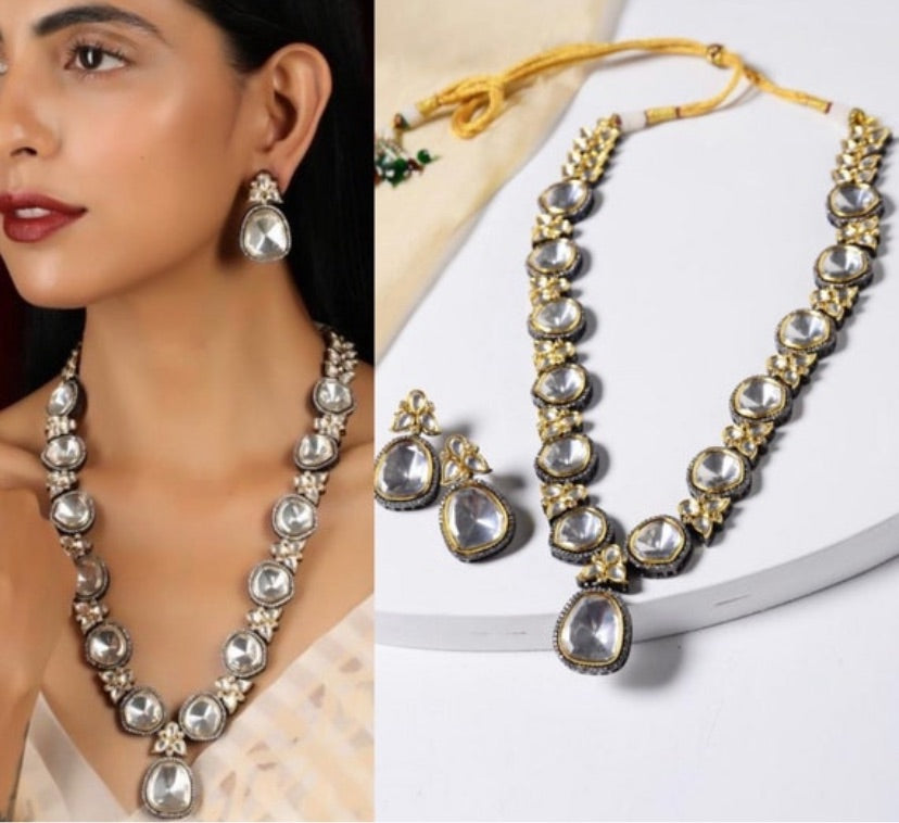 Ishika Kundan necklace set SaffronFashionindia, SaffronFashion