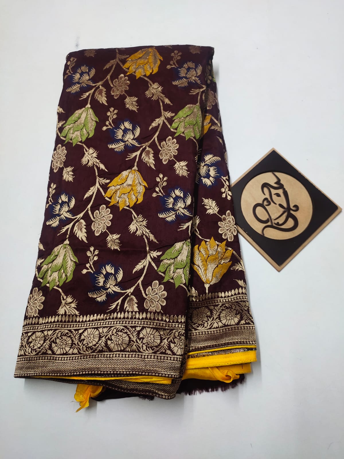 Flowery moonga saree/banarsi saree/sari - Saffronfashionindia