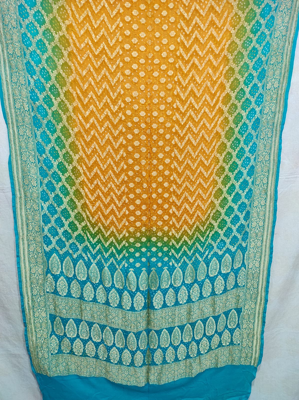 Malvi bandhani banarsi saree - Saffronfashionindia