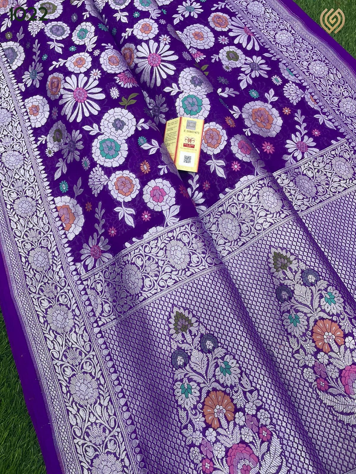 Royal purple tilfi jangle saree - Saffronfashionindia