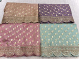 Scalloped weaving beautiful saree