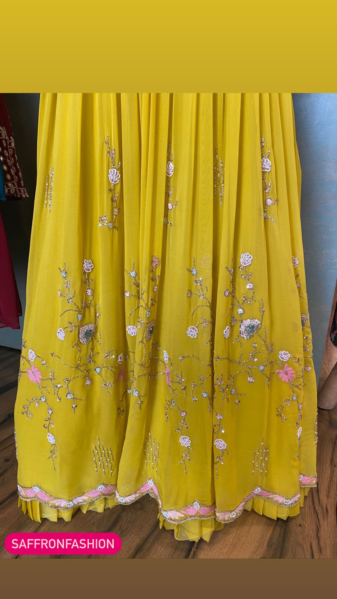 Designer Anarkali Resham dress - Saffronfashionindia