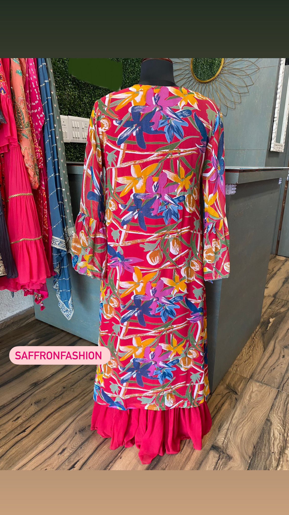 Nouvi gorgette kurta - Saffronfashionindia