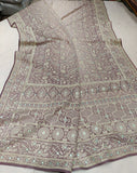 Shaded Chikankari elegant saree