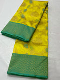 Ramzaani Chanderi yellow sari