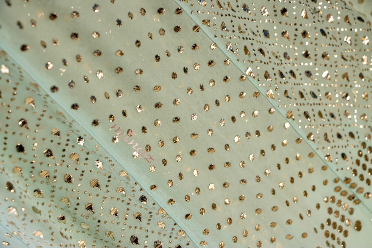 Jamdani Anarkali suit - Saffronfashionindia