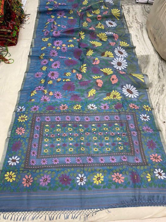 Abeer jamdani saree - Saffronfashionindia