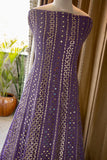 Purple Anarkali gorgette dress