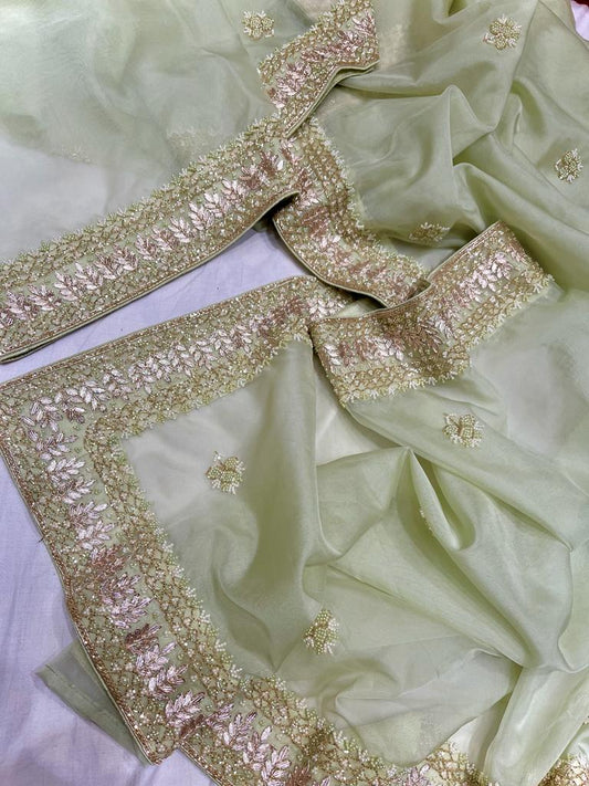 Rivaaz gottapatti saree/Pearl saree - Saffronfashionindia