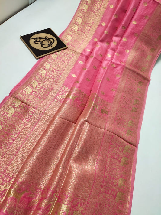 Gauri banarsi moonga saree - Saffronfashionindia