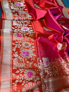 Archika handwoven Katan silk saree