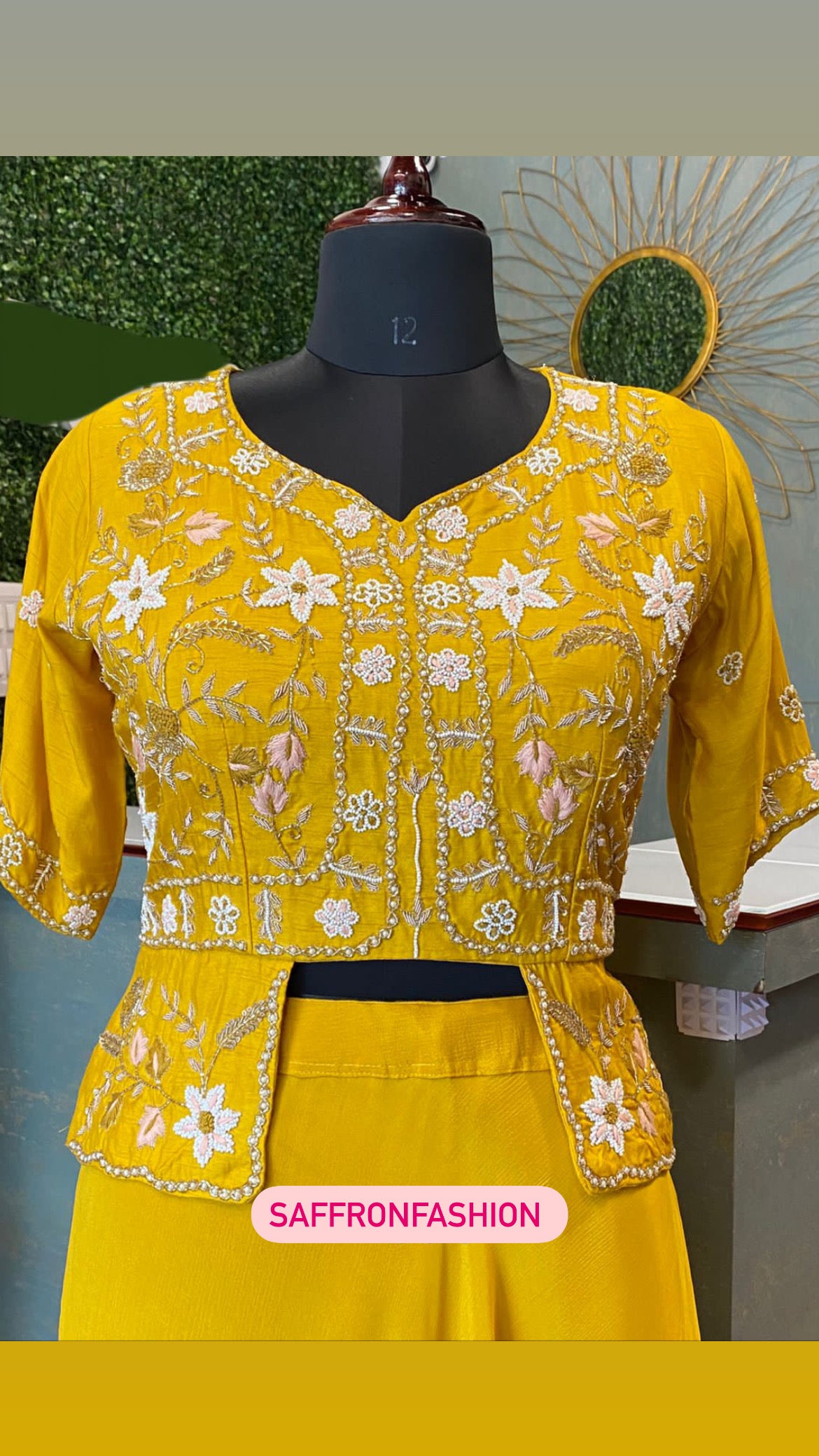 Navera indowestern peplum dress - Saffronfashionindia